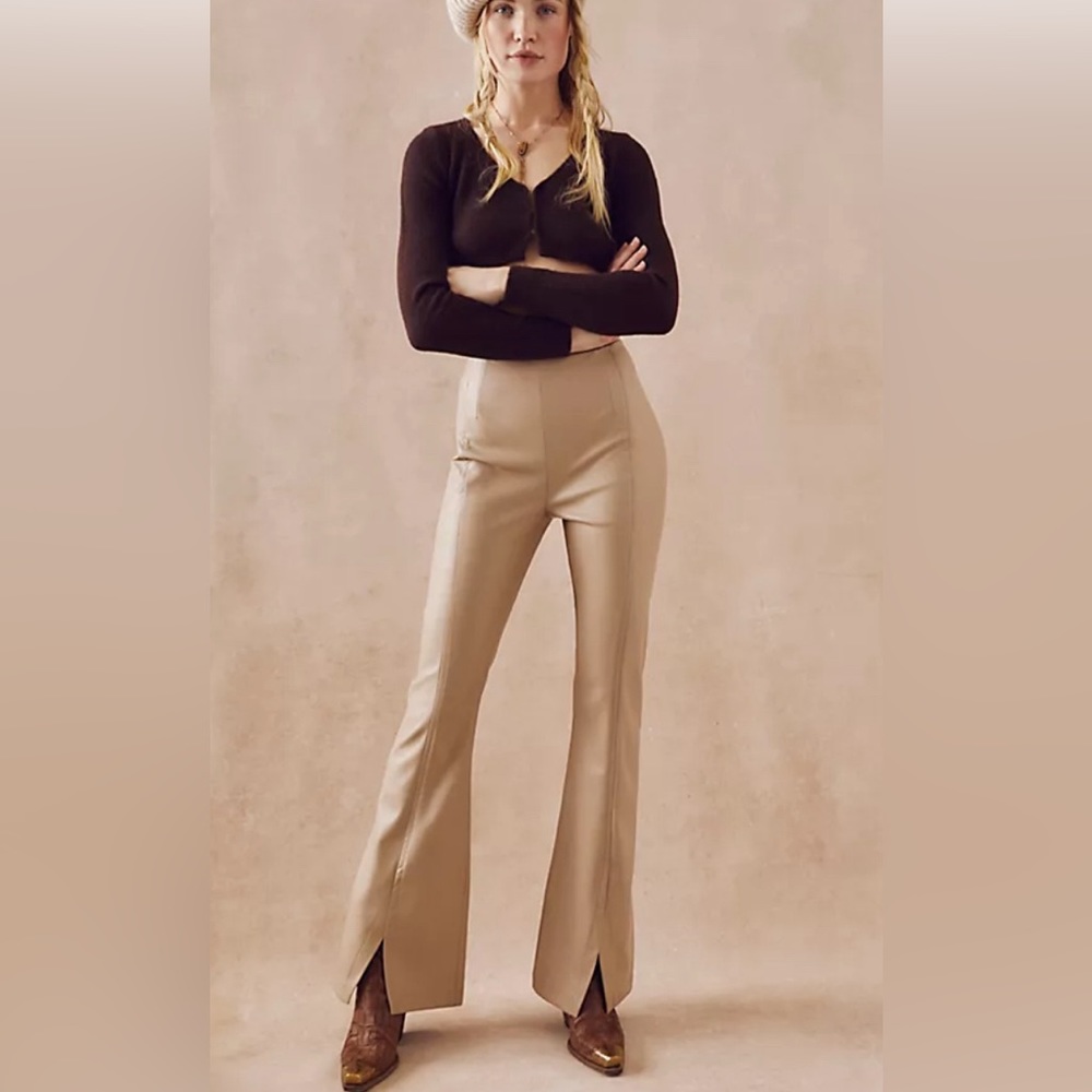 NWT Tan Leather pants